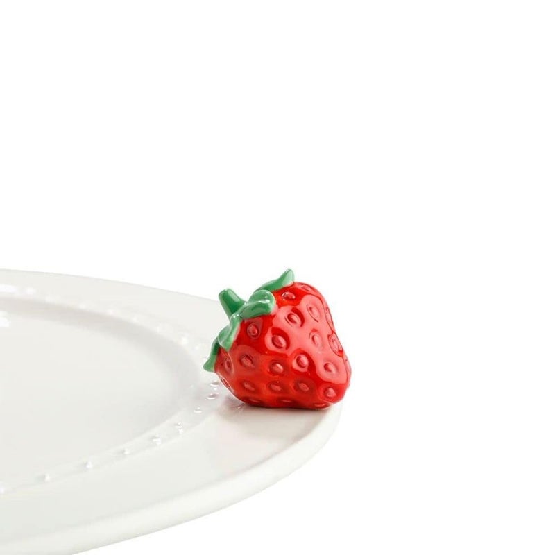 nf nora fleming Nora Fleming Hand-Painted Mini: Juicy Fruit (Strawberry) A142 - Image 1